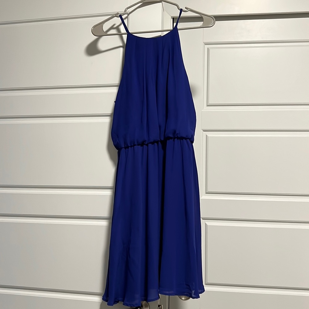 Beautiful royal blue high neck dress. Only worn once!